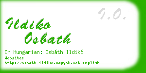 ildiko osbath business card